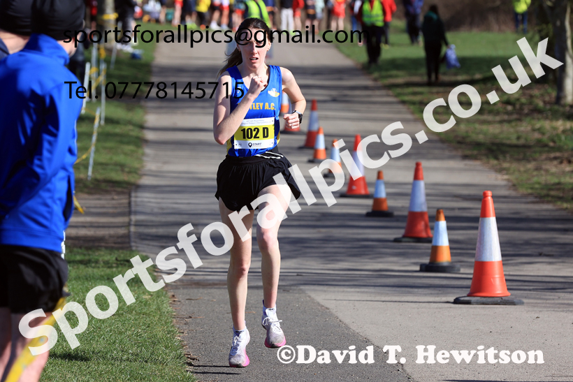 Senior Womens 2026 NECAA Royal Signals Road Relays, Hetton Lyons Country Park, Hetton le Hole. Photo: David T. Hewitson/Sports for All Pics